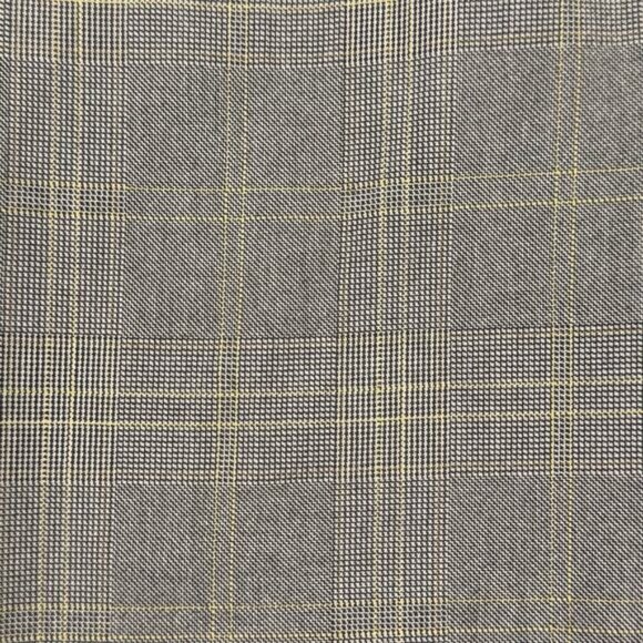 Aritzia Babaton Conan Cropped Plaid Pull On Trousers Size 2 Tan / Black / Yellow - Picture 2 of 7